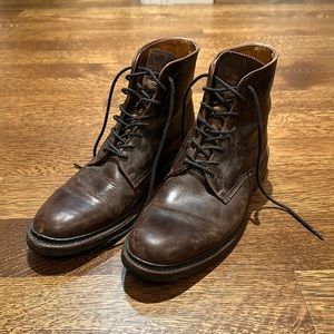Frye lace up leather boots